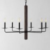 Penbrook 6 Light 32" Chandelier - Black/Walnut - Safavieh. - image 3 of 4