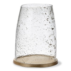 TAG Pebble Clear Glass Hurricane Pillar Candle Holder Large, 8.0L x 8.0W x 10.8H Inches - 1 of 3