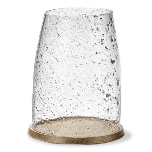 TAG Pebble Clear Glass Hurricane Pillar Candle Holder Large, 8.0L x 8.0W x 10.8H Inches - image 1 of 3