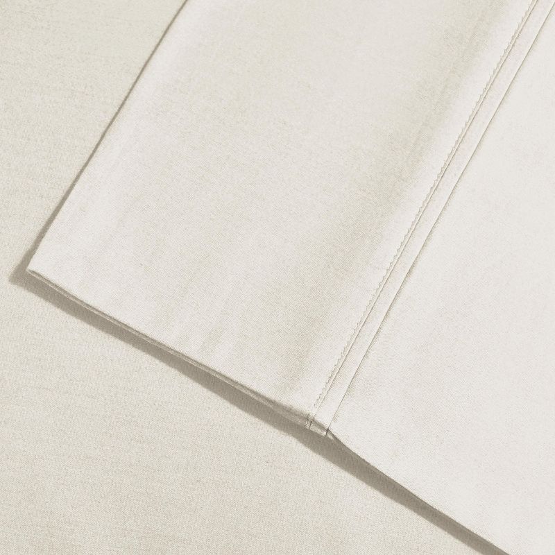 800 Thread Count Luxury Solid Deep Pocket Cotton Blend Bed Sheet Set by Blue Nile Mills, 3 of 5