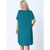 cheibear Women's Batwing Sleeve Nightshirt Lounge Dress Nightgown - 3 of 4