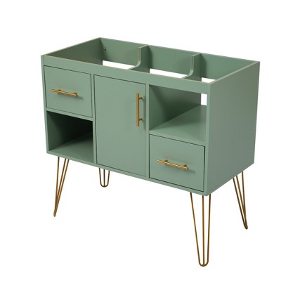 Dexmalle 36''Modern Freestanding Single Bathroom Cabinet with 2 Drawers & 2 Storage Compartments,without Sink