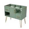 Akoasm 36 Inch Wood Bathroom Storage Vanity Cabinet With Drawers & Adjustabl Shelfes(NO SINK BASIN)-Green - 3 of 4