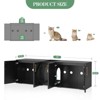 Cat Litter Box Enclosure for 2 Cats, Wooden Hidden Double Litter Box Enclosure Furniture with Soft Cushion Modern Wooden for Cat Washroom - 2 of 4