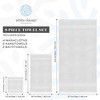 White Classic Luxury 100% Cotton 8 Piece Towel Set - 4x Washcloths, 2x Hand, and 2x Bath Towels - 3 of 4