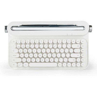 YUNZII ACTTO B303 Wireless Typewriter Keyboard, Bluetooth Connection, Cute Retro Aesthetic Design with Integrated Stand