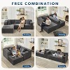 106"Modular Sectional Cloud Sofa, Comfy Fluffy L Shaped Couches for Living Room,Oversized Sleeper Sofa with Deep Seat - 3 of 4