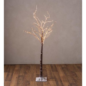 Plow & Hearth - Medium Indoor / Outdoor Birch Tree with 400 Warm White Lights - 1 of 2