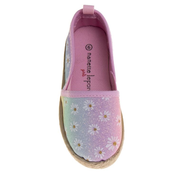 Nanette Lepore Girls' Colorful Closed-Toe Espadrille Sandals Flat Shoes Ballerinas (Toddler Sizes), 4 of 8
