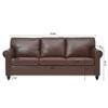 Classic 84''W Chesterfield PU Leather Sofa, 3-Seater/1-Seater Couch with Rolled Arms and Nailhead Trim for Living Room or Office – ModernLuxe - 4 of 4