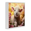 Stupell Industries Lamb in Flower Meadow Framed Giclee Art, White, 24" x 24" - 2 of 4
