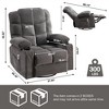 Racxily Massage Rocker Recliner Chairs with 2 Cup Holders, USB Charge Port Soft Features a Manual Massage and Heat - 3 of 4