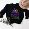 Simply Sage Market Women's Graphic Sweatshirt Mardi Gras Mask Sparkle - 3 of 3