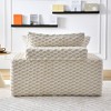 GDFStudio Wade 51"W Compression Sponge and Turtle Fleece Fabric Chaise Lounge with Waist Pillow - 4 of 4