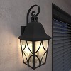 Maggift Outdoor Wall Light Fixtures, Waterproof Exterior Lights, Matte Black Outdoor Wall Lantern with Clear Glass, 2 Pack Black, 8.3"*7.5"*18.1" - 2 of 4