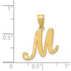 Black Bow Jewelry 14k Yellow Gold, Mimi Collection, Small Script Initial M Pendant - 4 of 4