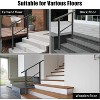 2PCS Handrails for Outdoor Steps - Fits 2 to 3 Steps, Sturdy Porch Railing, Black Wrought Iron, Includes Installation Kit - 4 of 4