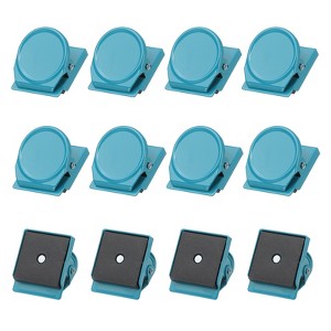 Unique Bargains Stainless Steel Hooks and Hangers Refrigerator Magnetic Clips 1.38" x 1.22" 12 Pcs - 1 of 3
