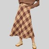 Anna-Kaci Women's Plaid A-Line Midi Skirt with High Waist - 2 of 4