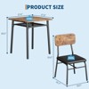 3-Piece Dining Table Set for 2 with Storage Rack, Wood Kitchen Table with Upholstered Chairs Set of 2 - 2 of 4