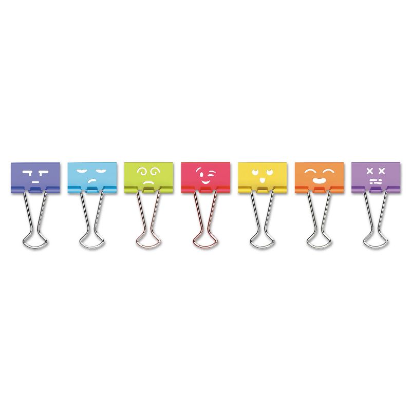 UNIVERSAL Emoji Themed Binder Clips Assorted Medium 1" Wide 42/Pack 31031, 2 of 7