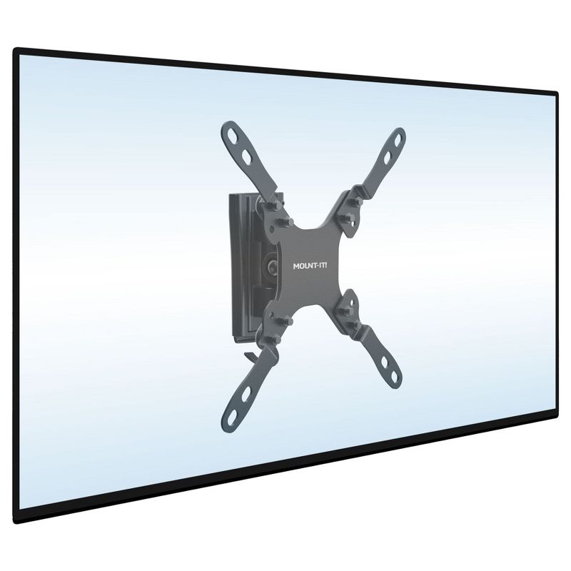 Mount-It! RV TV Mount with Dual Wall Plates No-Rust Quick Release Aluminum Mounting Bracket Low-Profile Full Motion Arm 33 Lbs. Capacity Black, 2 of 10