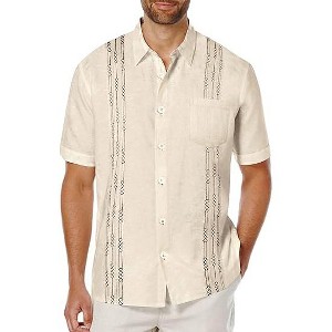 COOFANDY Mens Cuban Guayabera Shirt Short Sleeve Linen Button Down Shirts Casual Summer Beach Tops S-XXXL - 1 of 4