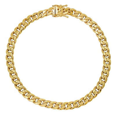 Mens 14k Gold 8.5" THICK Miami Cuban Curb Chain Bracelet