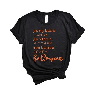 Simply Sage Market Women's Halloween Words Short Sleeve Graphic Tee - 1 of 2
