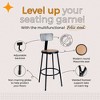 Hampden Furnishings 30" Felix Collection Steel Stool with Backrest Black - 2 of 4