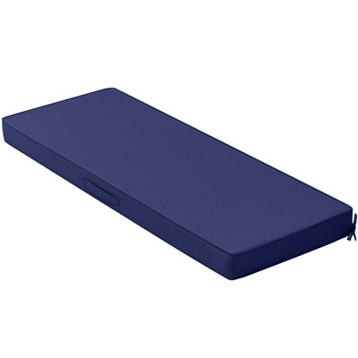 Crestlive Products Outdoor Bench Cushion with Ties Water Resistant Fabric Durable Thicken Memory Foam for Loveseat Couch Porch Swing
