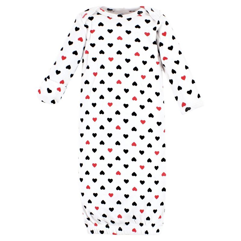 Hudson Baby Infant Girl Cotton Gowns, Girl Mommy Red Black, 4 of 6