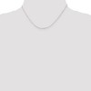 Black Bow Jewelry 1.1mm Sterling Silver Solid Square Beaded Chain Necklace - 3 of 4