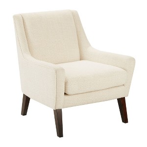 NicBex Polyester Accent Chair,Upholstered Living Room Chairs with Mid-Height Back and Birch Legs,Cozy Armchair,Accent Chairs for Living Room,Cream - 1 of 4