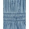 Disney Minnie Mouse Womens Denim Smocked V-neck Dress Blue Denim Small - 4 of 4