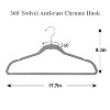 VECELO 30/50/60/100 pk Velvet Clothes Hangers Non Slip & Space-Saving Clothes Hangers with Finger Clips & Tie Rack 9 Color - 3 of 4