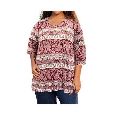 Women's Printed Matsin Tunic - Plus - On The Plus Side