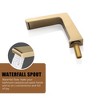 CASAINC 3 Hole Deck Mounted Widespread Bathroom Faucet with Waterfall Spout and Matching Pop-Up Drain - 3 of 4