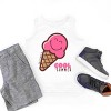 The Juniper Shop SmileyWorld Cool Summer Ice Cream Pink Youth Tank Top - 3 of 4