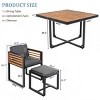 18-Piece Acacia Wood Patio Dining Set,Space-Saving Outdoor Furniture Includes 2 Tables,8 Chairs And 8 Ottomans-Maison Boucle - 2 of 4