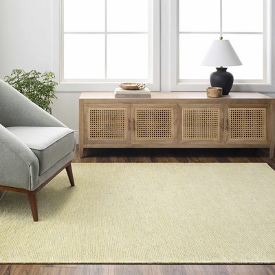 Hauteloom Isako Solid Lime Washable Area Rug