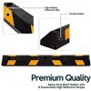 Zone Tech Heavy Duty Rubber Parking Curb, 72" Car Garage Wheel Stopper Guide with Yellow Reflective Tape for Driveways, Parking Lot Spots, and Garages - 4 of 4