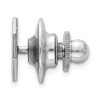 Black Bow Jewelry Rhodium Plated Sterling Silver Polished Octagon Lapel or Tie Pin, 10mm - 2 of 4