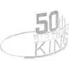 VeryMerryMakering 50th Birthday King Crown for Men and Boys, Silver - image 3 of 4