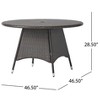 NicBex 46.5" Outdoor Dining Table,Square Wicker Patio Table with Modern Design for 2 to 4 Chairs,Outdoor Furniture,Brown - 3 of 4