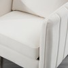 Velvet Accent Chair with Pillow and Metal Legs - 3 of 4