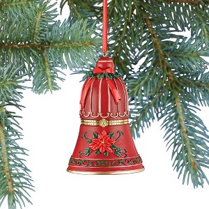 Collections Etc Hand Painted Trinket Christmas Ornaments with Opening Compartment for Small Gifts - 1 of 4