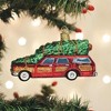 Old World Christmas 2.5 Inch Station Wagon With Tree Wood Look Trim Ornament Tree Ornaments - 2 of 3