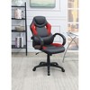 Simple Relax Adjustable Height Executive Office Chair in Black and Red - 2 of 4