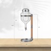 Nispira Ice Sake Wine Whisky Dispenser | Jug Cooler Decanter with Wooden Handle Borosilicate Glass Valve Opening, 1 Set - 3 of 4
